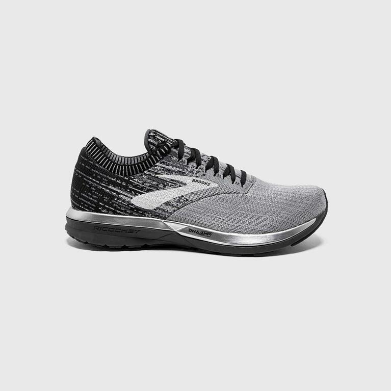 Brooks Men's Ricochet Road Running Shoes Singapore - Grey (53784-NJEX)